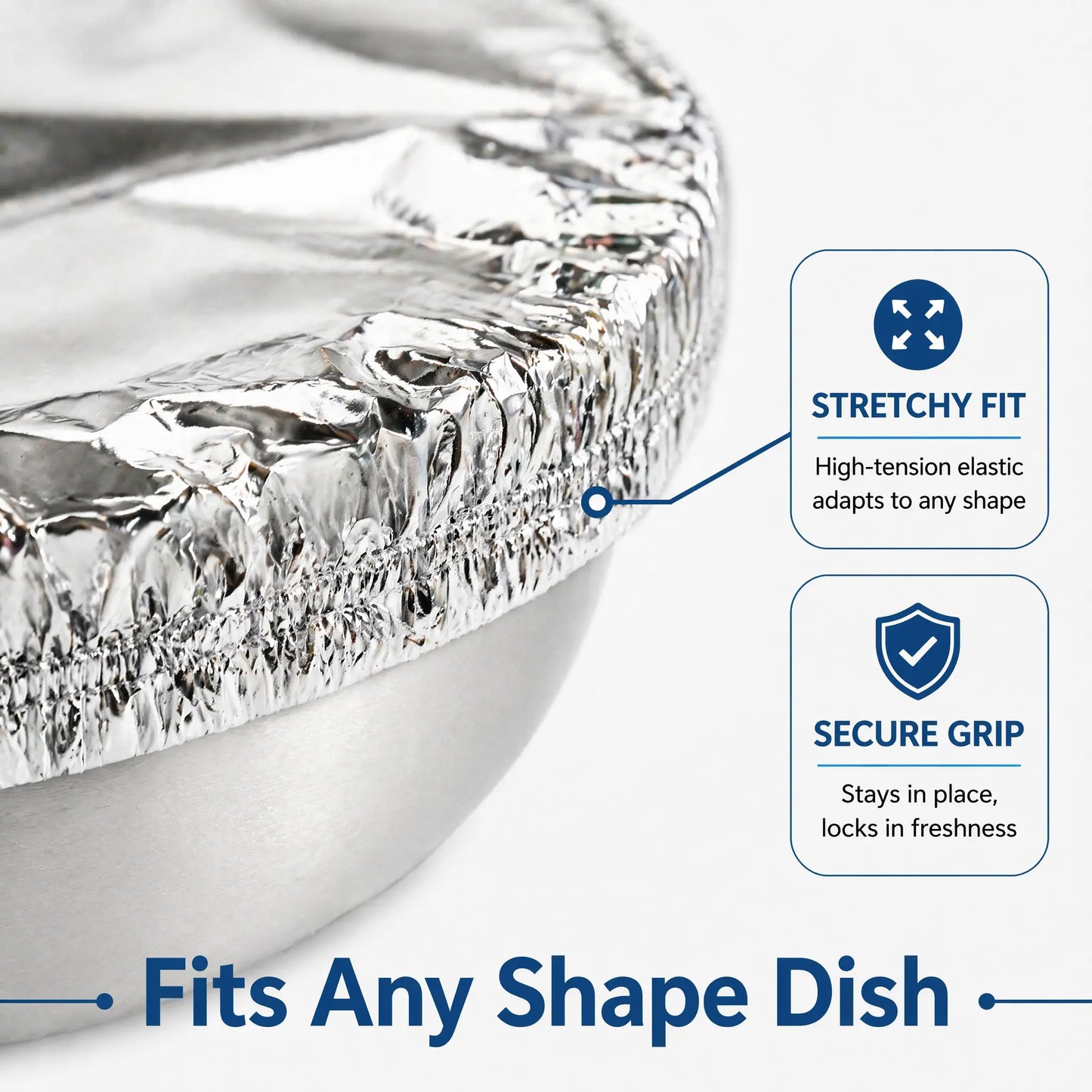 Thickened Aluminum Foil Food Warmer Cover - Reusable Thermal Insulation for Cookware, Heat Retention and Freshness Preservation, Dustproof Design, Universal Compatibility with Bowls, Plates, and Containers