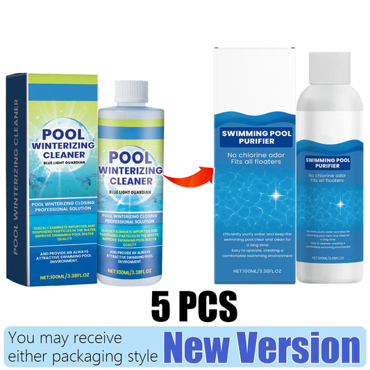 Advanced Pool Water Clarifier - Quick-Acting Formula for Above Ground and Inground Pools - Effectively Removes Cloudiness, Suspended Particles, and Impurities - Long-Lasting Water Treatment, 100ml