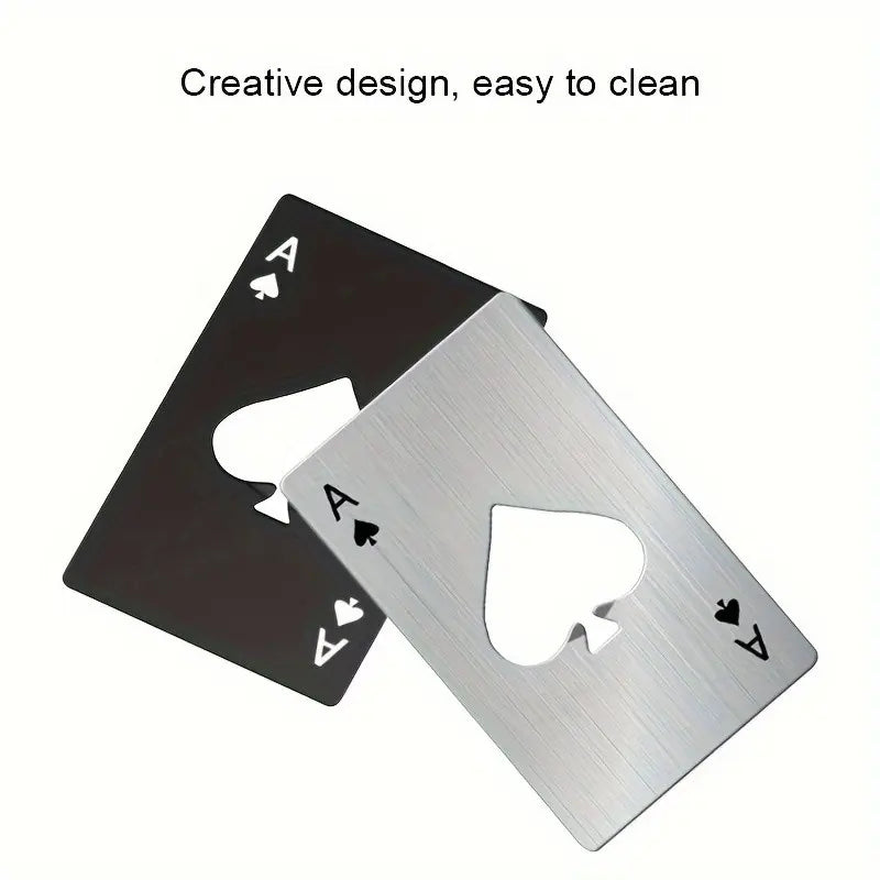 Ace of Spades Stainless Steel Bottle Opener Set - Available in 6 or 12 Pieces | Durable, Compact, and Portable | Ideal for Travel, Camping, Events, and Everyday Use | Perfect for Group Activities and Gifting